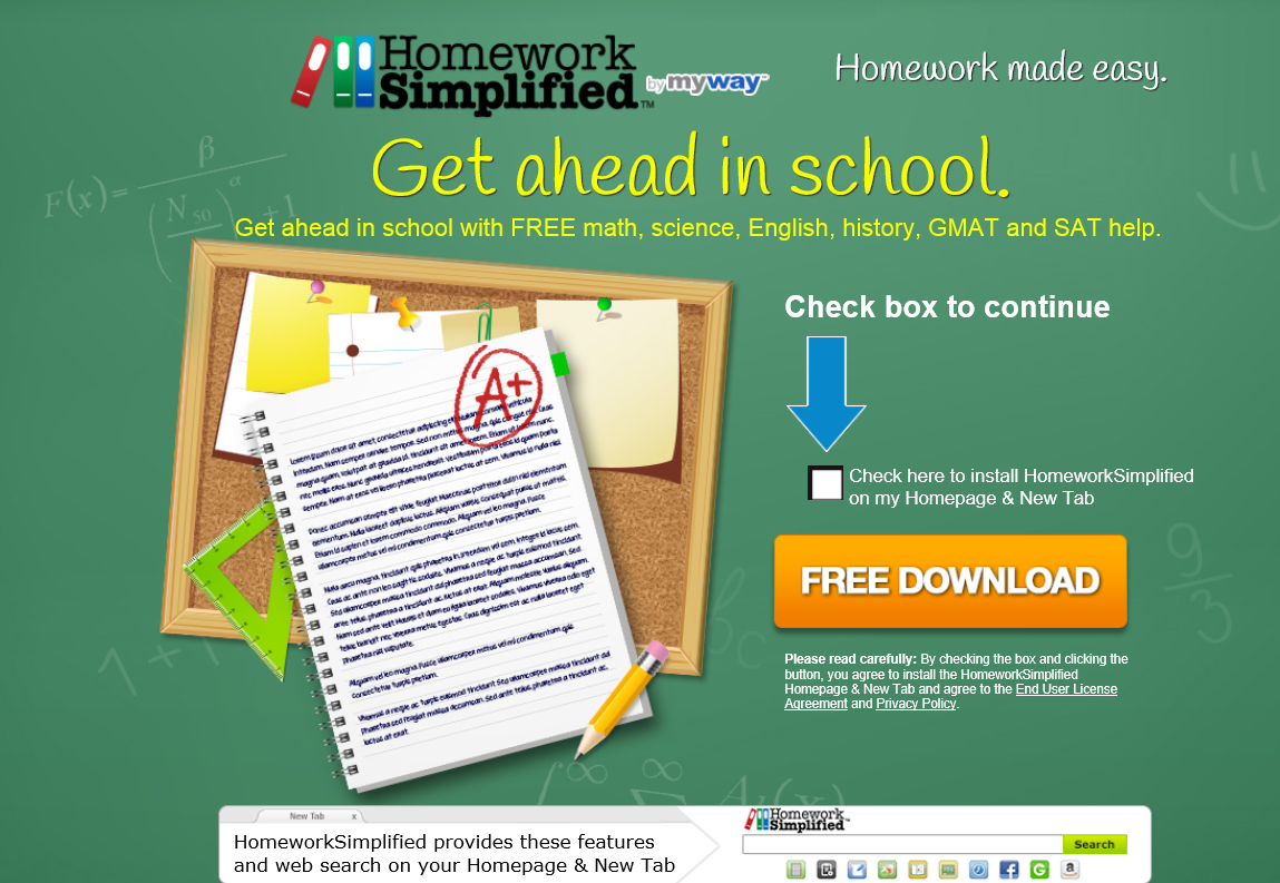 HomeworkSimplified Toolbar