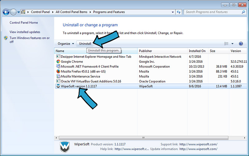 control-panel-uninstall-wipersoft