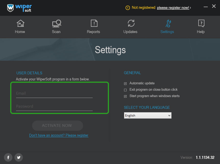 WiperSoft-settings