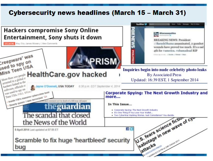 Cybersecurity news headlines