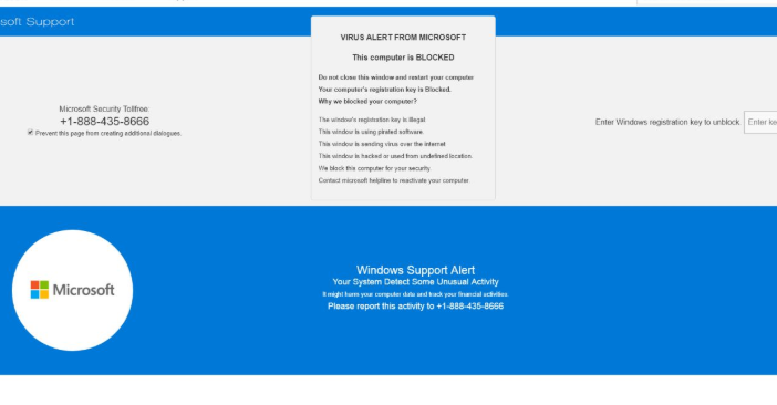 Pornographic virus alert from Microsoft pop up