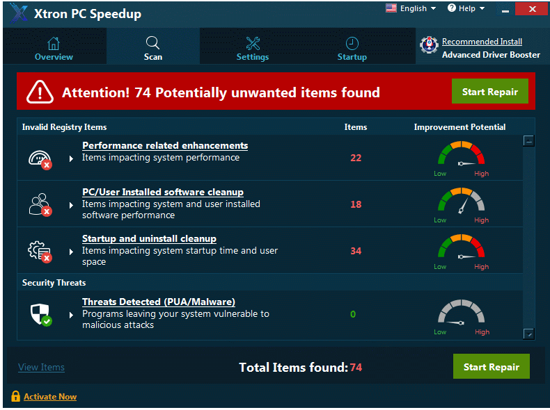 Xtron PC Speedup removal