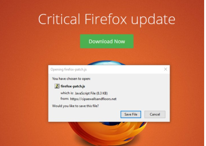 Critical Firefox Update Scam